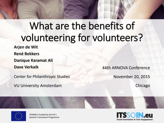 The Benefits of Volunteering | PDF