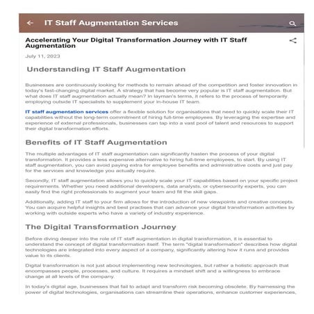 Staff Augmentation | PDF