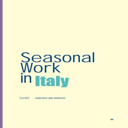 Seasonal work in Italy
