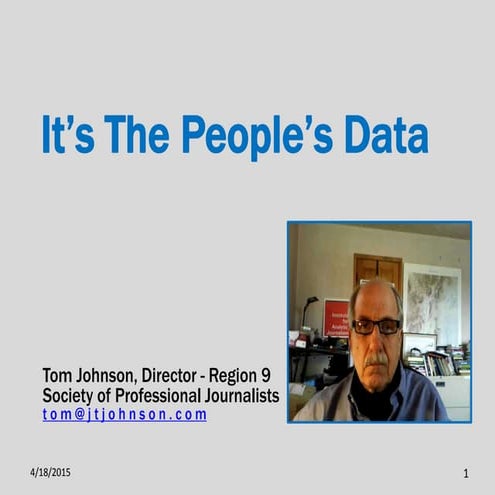 It’s the people’s data presentation april 2015