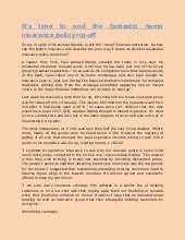 Its time to end the fantastic home insurance policy rip off