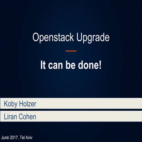 It's time to upgrade your openstack cloud