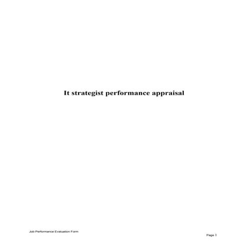 Engineering staff performance appraisal | DOC