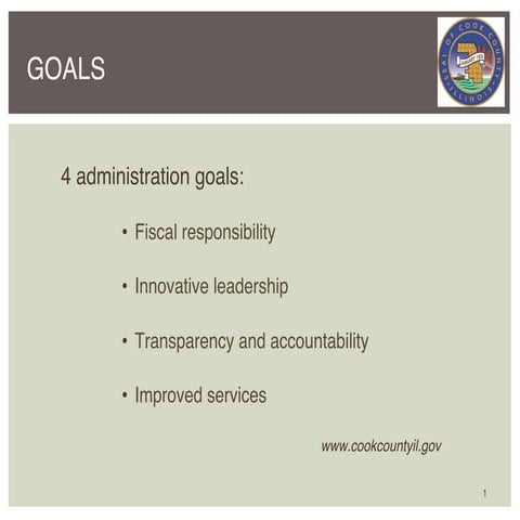 Innovation in Cook County Government: Digital Government Summit 2011