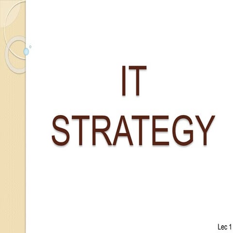 IT strategy - Introduction