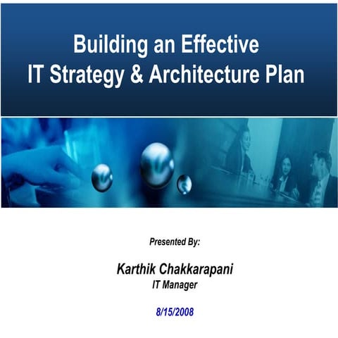 Approach To It Strategy And Architecture