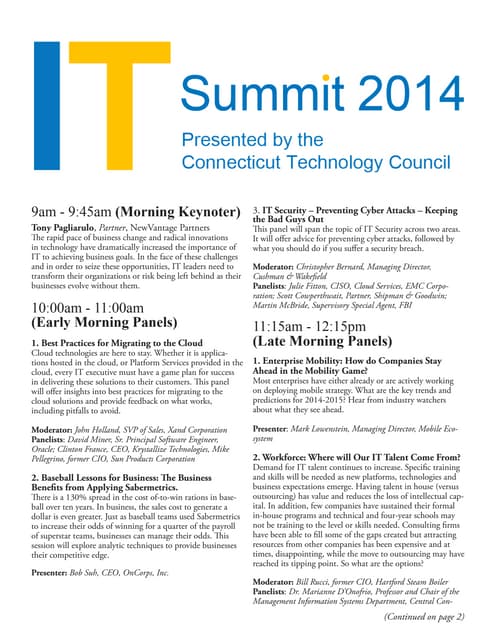 IT summit 2014-program