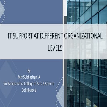 IT Support at Different Organizational Levels | PPTX