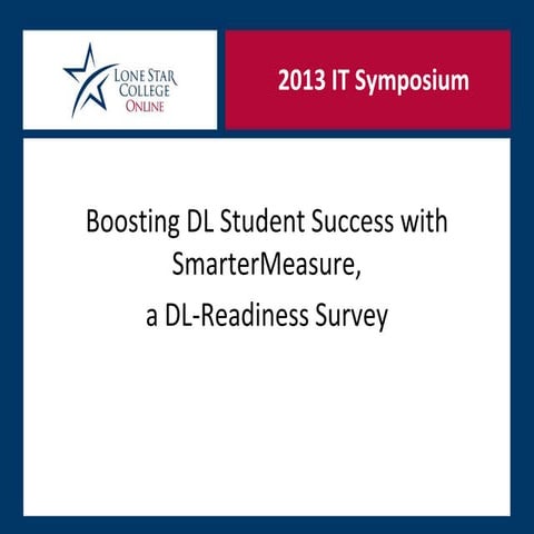 Measuring Grit - 2013 SmarterMeasure Presentation | PPTX