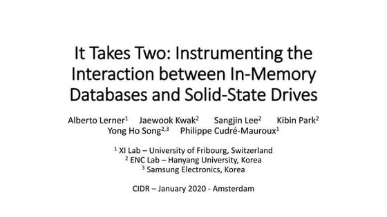 Exascale Infolab presentations