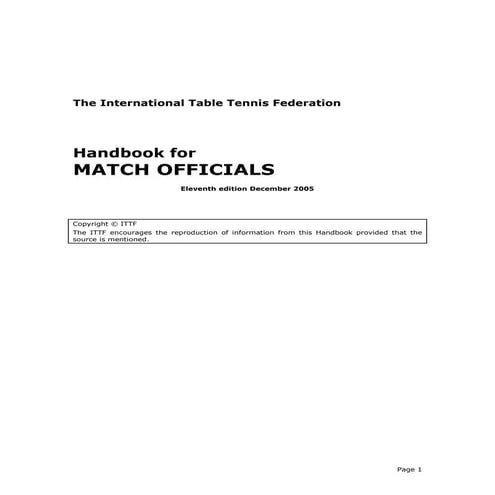 Ittf hand signals 2005