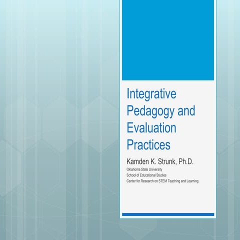 Integrative Pedagogy and Evaluation Practices
