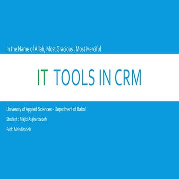 It  tools in crm