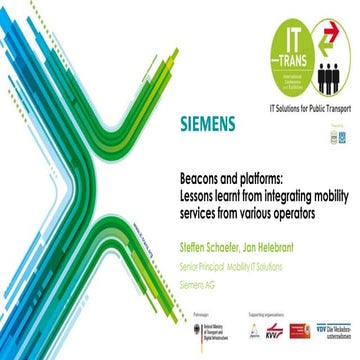 Mobility Platforms: Lessons learnt from integrating mobility services from va...