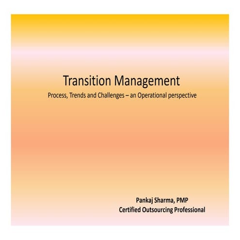 It transition management   an operational perspective