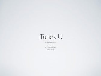 iTunes U: eLearning tools