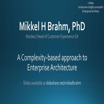 A Complexity-based approach to Enterprise Architecture
