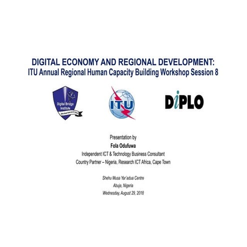 Developments in the African Digital Economy - Fola Odufuwa
