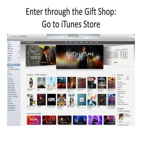 Screenshots to Demo I tunes university on PCs without iTunes installed