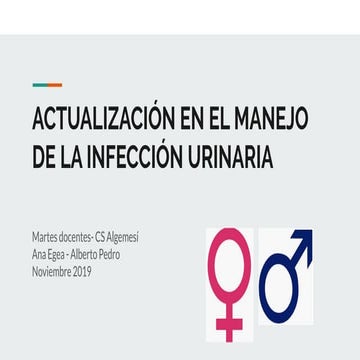 Actualización en el maneo de las infecciones urinarias en adultos