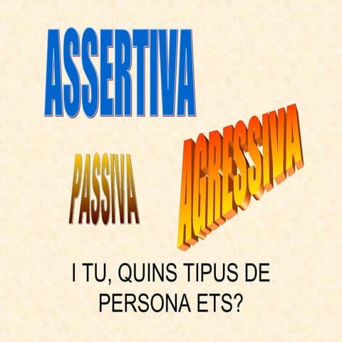 I tu, quins tipus de persona ets