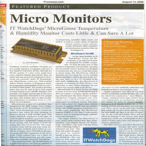 It Watchdogs Article in Processor.com