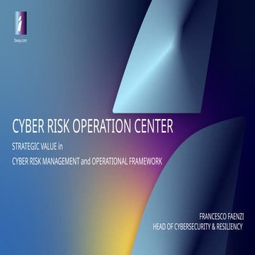 Cyber Risk Operation Center … is not a SOC