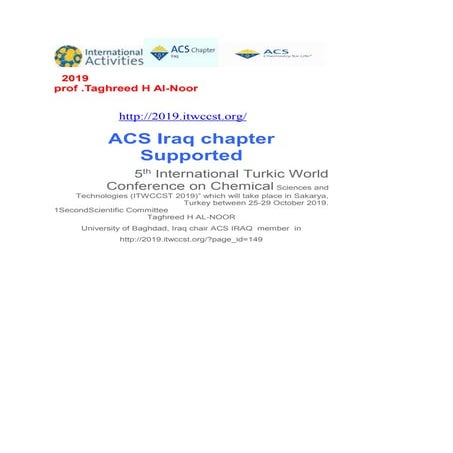 Itwccst 2019 acs iraq chpater | PDF