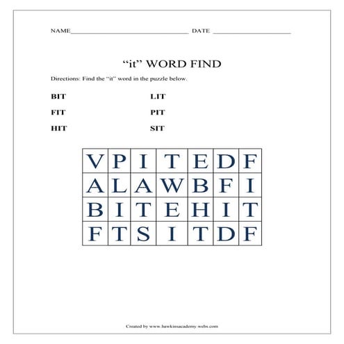 "IT" word find