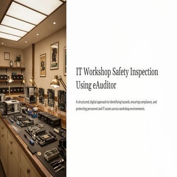 IT Workshop Safety Inspection with eAuditor Audits & Inspections | PDF