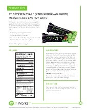 it works its essential weight loss energy bars it works energy bars