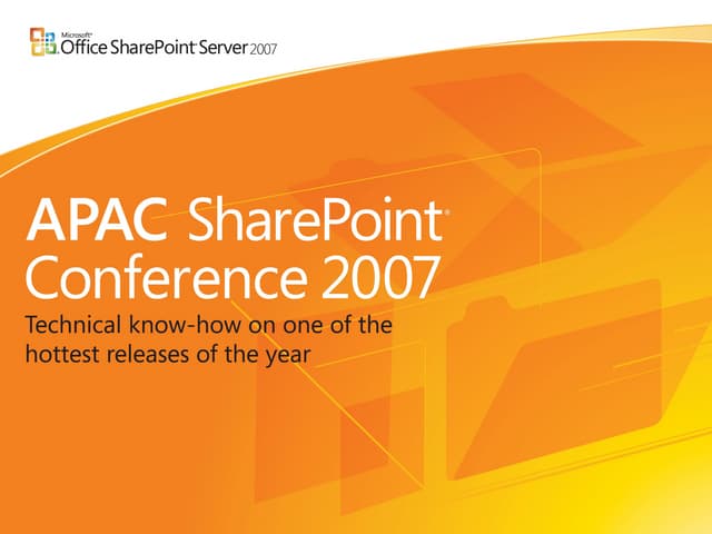 Asia Pacific SharePoint Capacity Planning by Joel Oleson