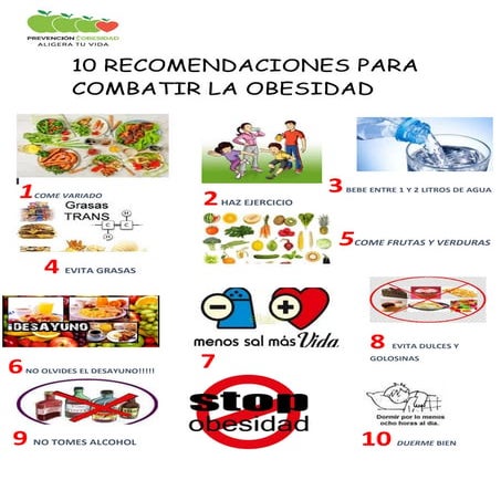 Decálogo para prevenir la obesidad