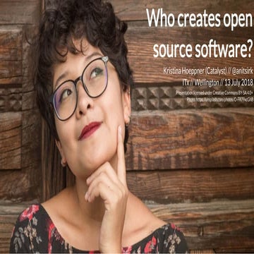 Who creates open source software? (ITx)
