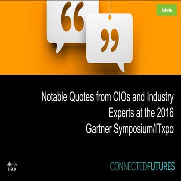 Notable Quotes from Gartner Symposium/ITxpo
