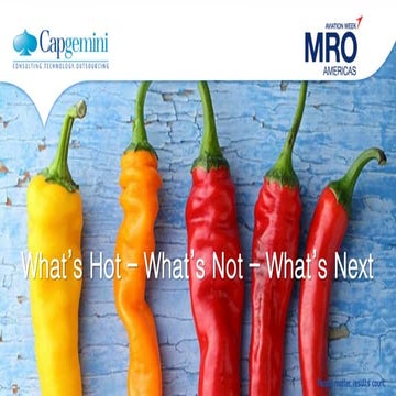 What's HOT, What's NOT, What's NEXT in AvMRO