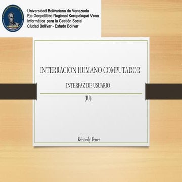 Interfaz de usuario (IU) | PDF