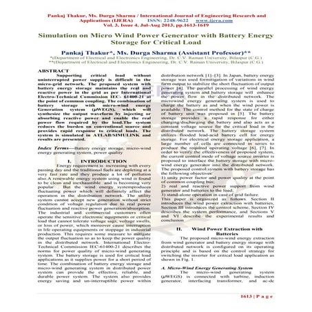 Active power and frequency analysis of a smart grid – using ...