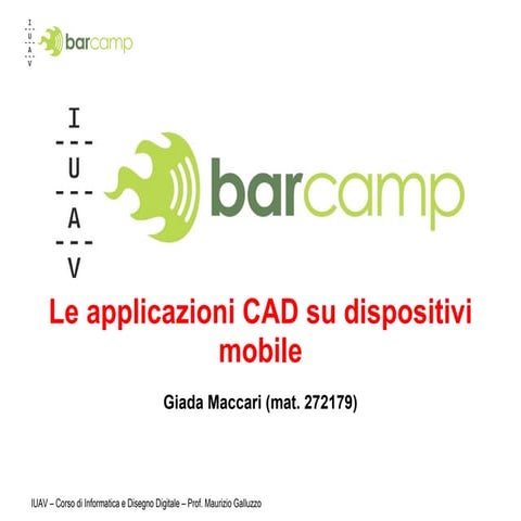 Le applicazioni CAD sui dispositivi mobile