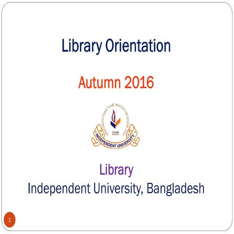 Iub library literacy class -  autumn 2016