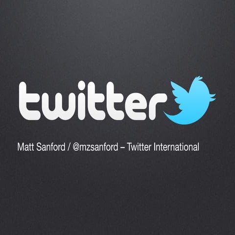 Matt Sanford, Software engineer at Twitter