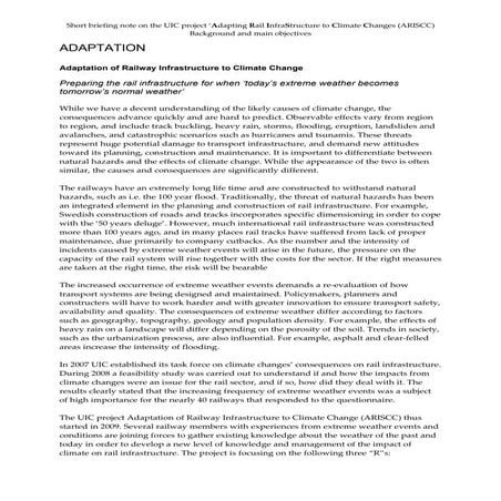 Effects of climate change on transport and their adaptation measures | PPTX