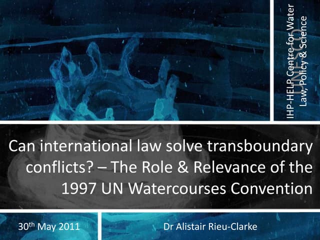 Can international law solve transboundary water conflicts?