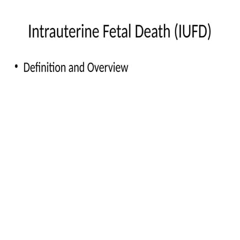 Comprehensive Nursing Care for Intrauterine Fetal Death (IUFD ...