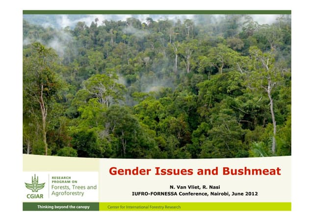 thumbnail of  Gender issues and bushmeat