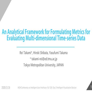 An analytical framework for formulating metrics for evaluating multi-dimensio...