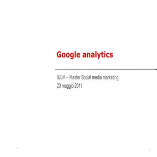 Google Analytics - i primi passi