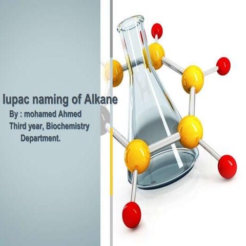 Iupac naming of alkanes
