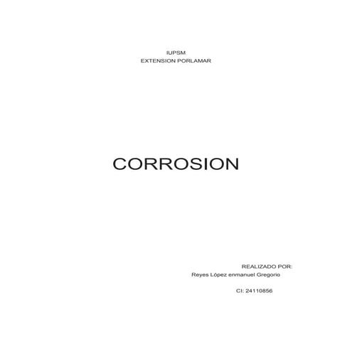 corrosion