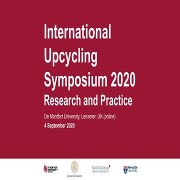 International Upcycling Symposium 2020 